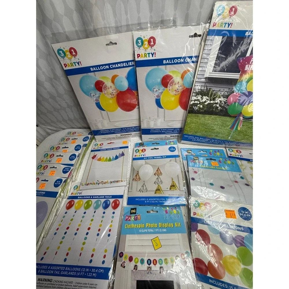 Party Balloons, Chandelier, Yard Sign Kit,‎ Photo Display, Garlands & More